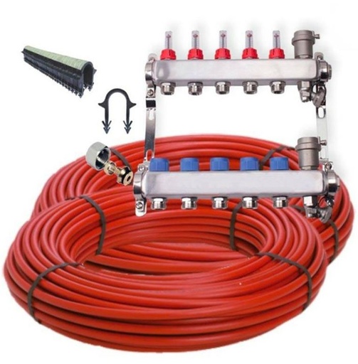 [KPC6V] Kit plancher chauffant 6 voies 96 m²